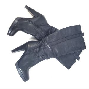 ALDO Leather Platform Chunky Heel Boots 6